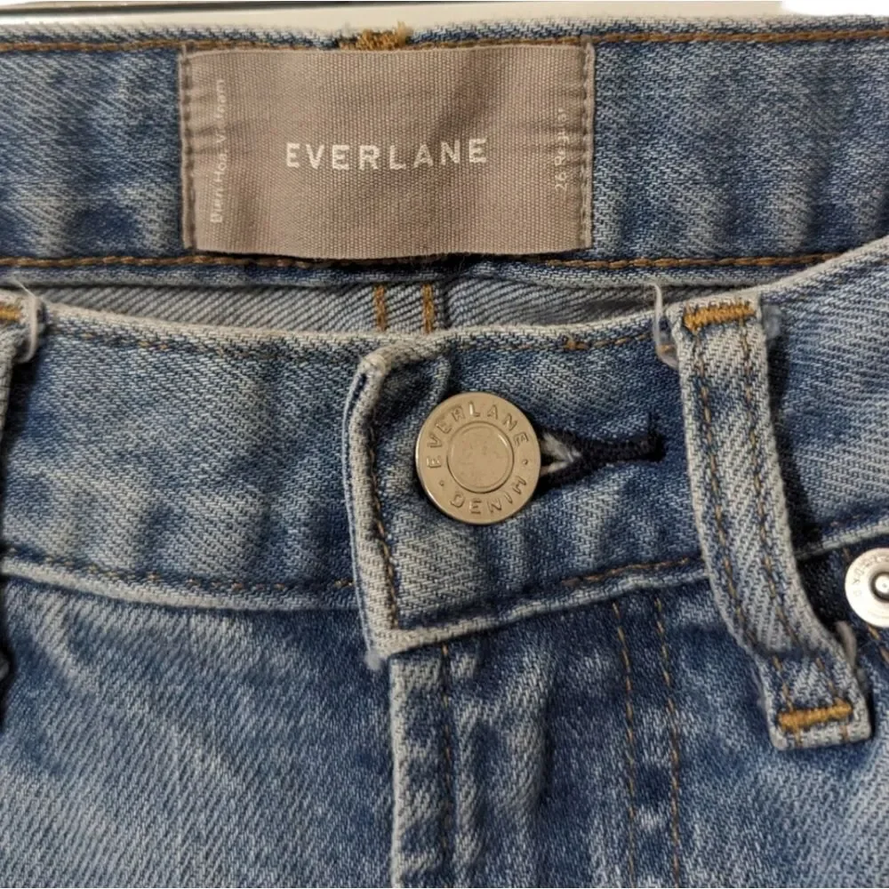 Everlane High Rise Kick Crop Light Wash Size 26 - Picture 3 of 5